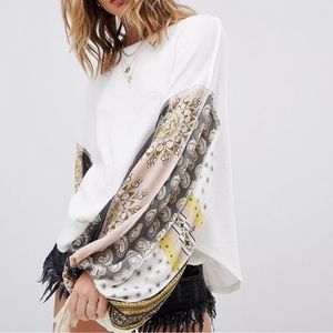 {VGUC} $98 FREE PEOPLE bloom thermal long sleeve top